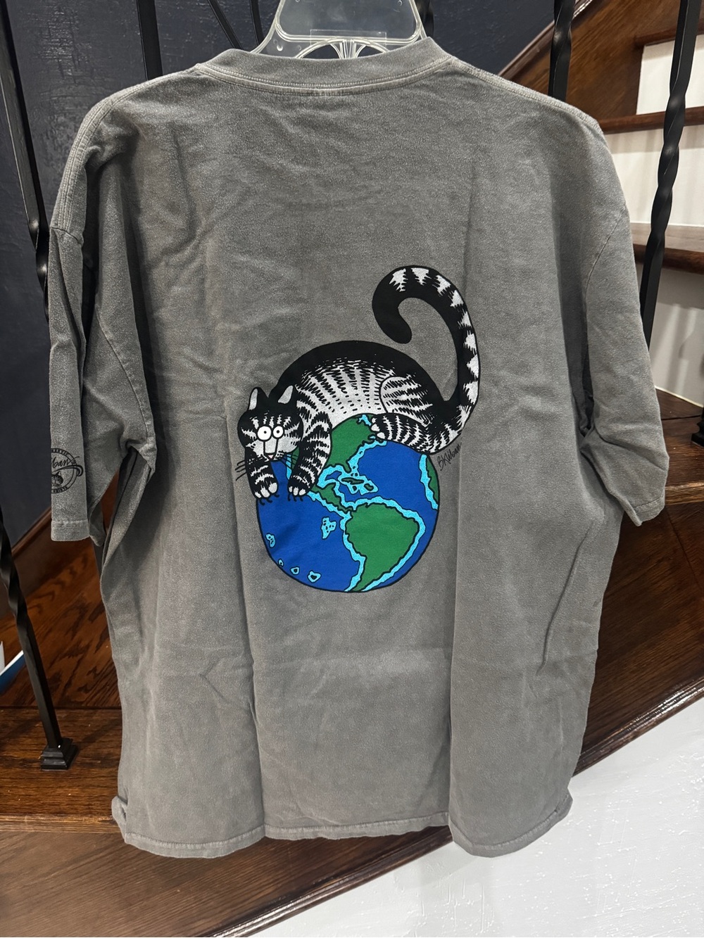 New NWT B. Kliban Crazy Shirts Hawaii Cat Earth Collectible T-Shirt XL - Picture 9 of 10